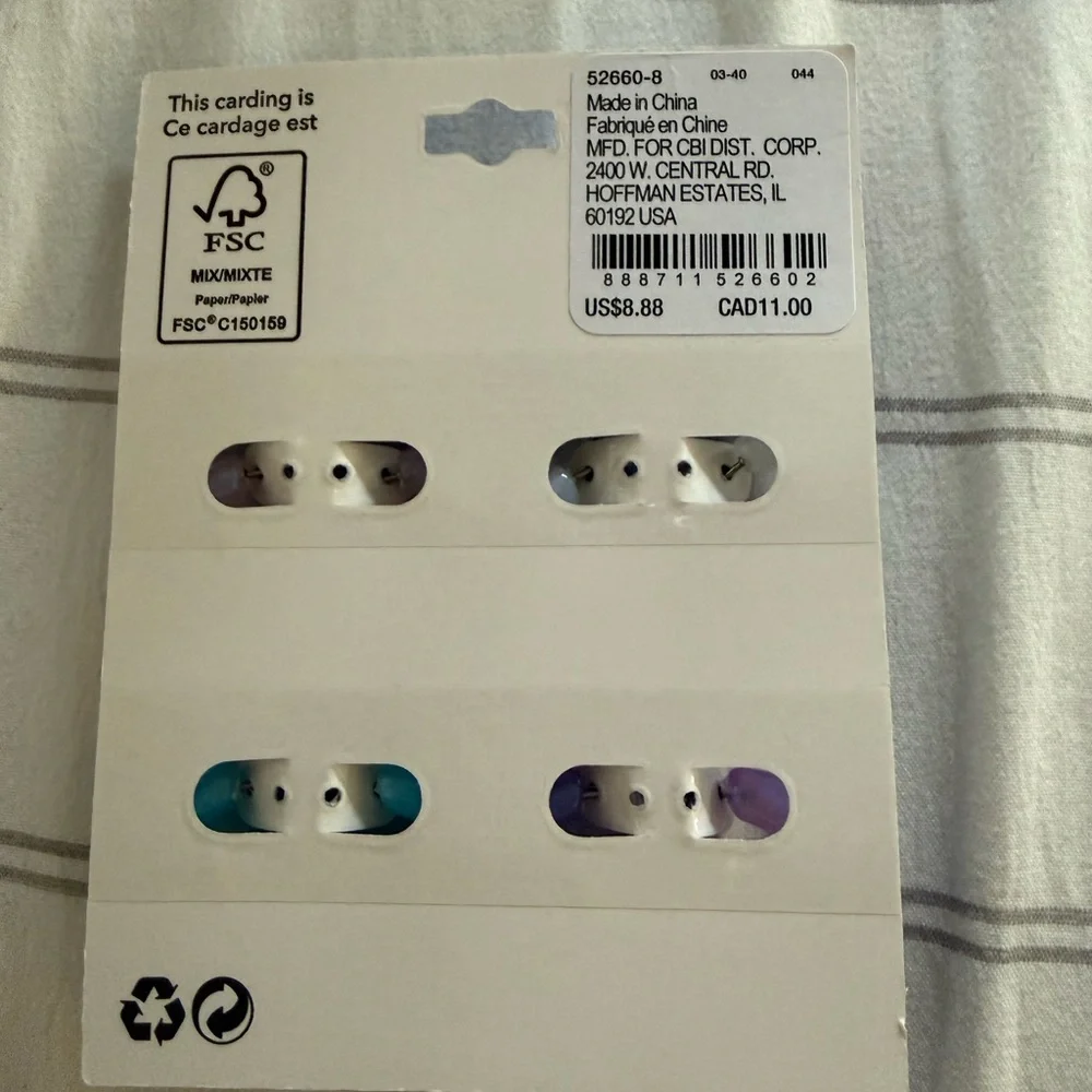 Claire's Vibrant Kids Hoop Earrings Set - Picture 2 of 2